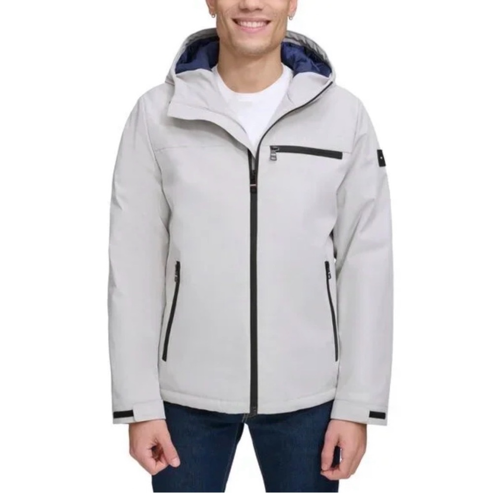 Hilfiger Men's Performance Gray Hooded Jacket